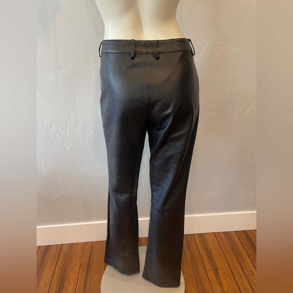Rem Garson 100% lambskin leather bootcut pants size 4 waist 29” hip 35”